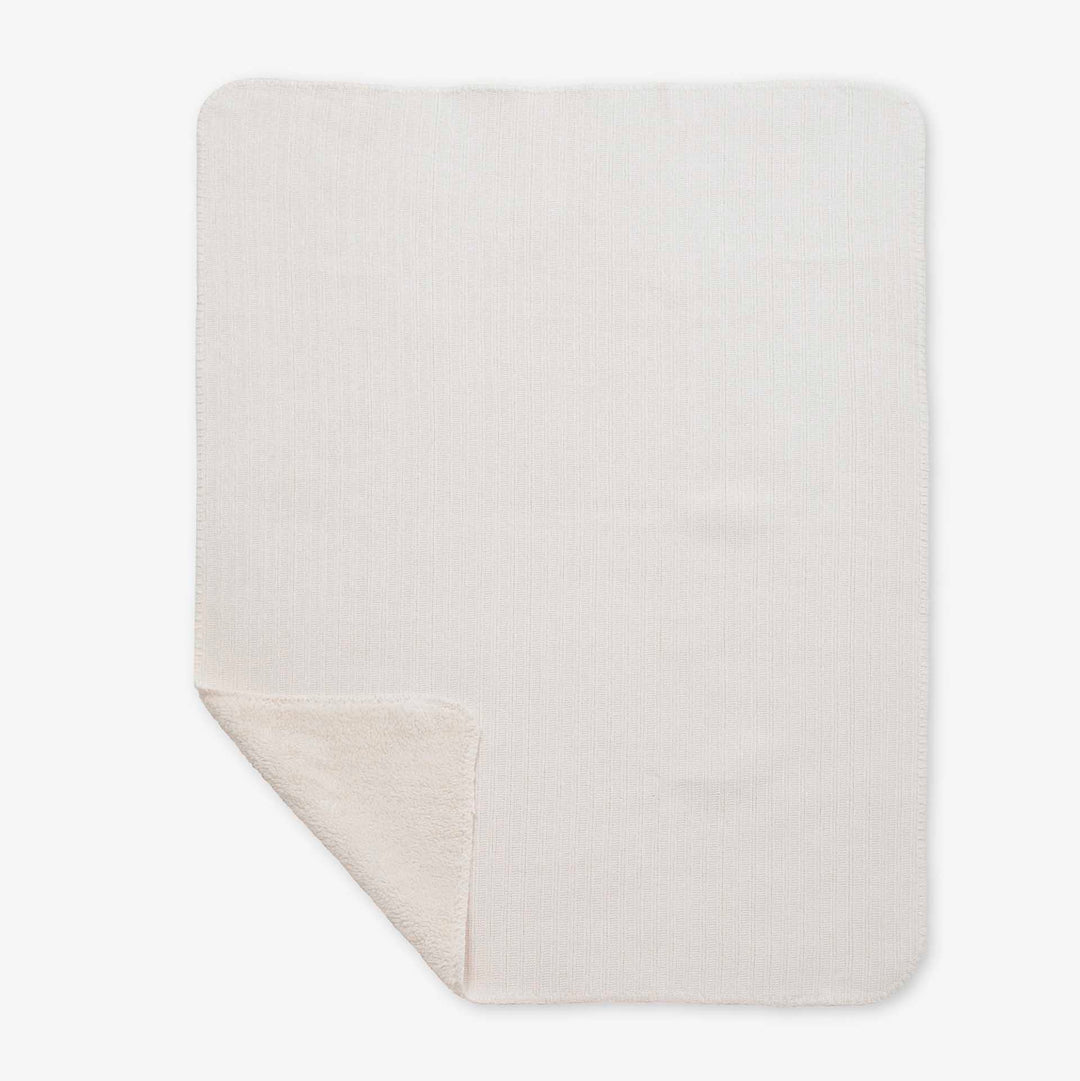 שמיכה סריג ופרווה דו-צדדית לעגלה אבן