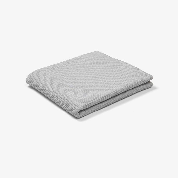 שמיכה סריג ופרווה דו-צדדית לעגלה אפור