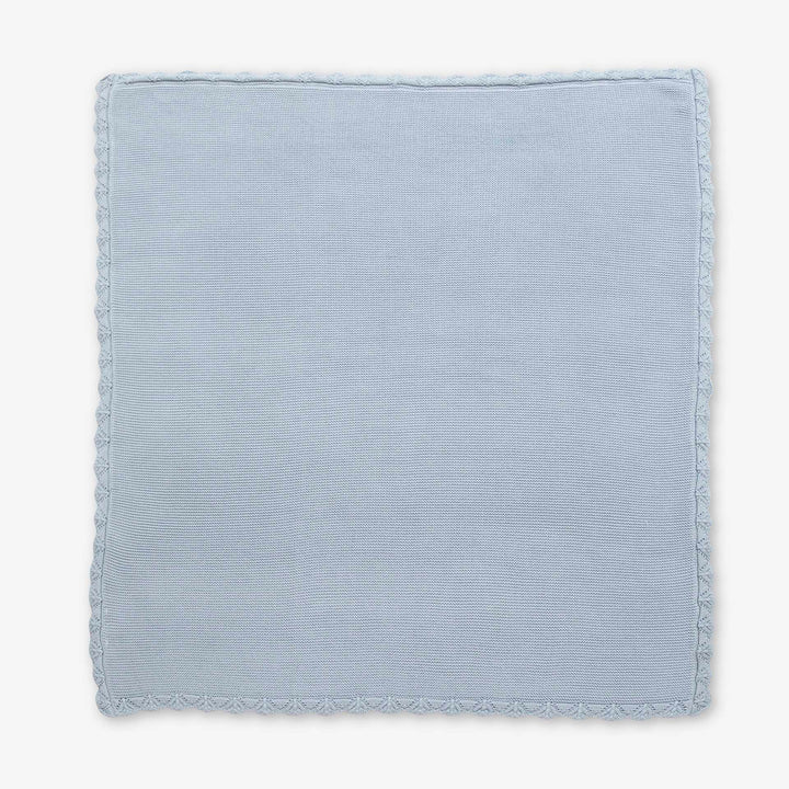 שמיכה סרוגה לעגלה  תכלת