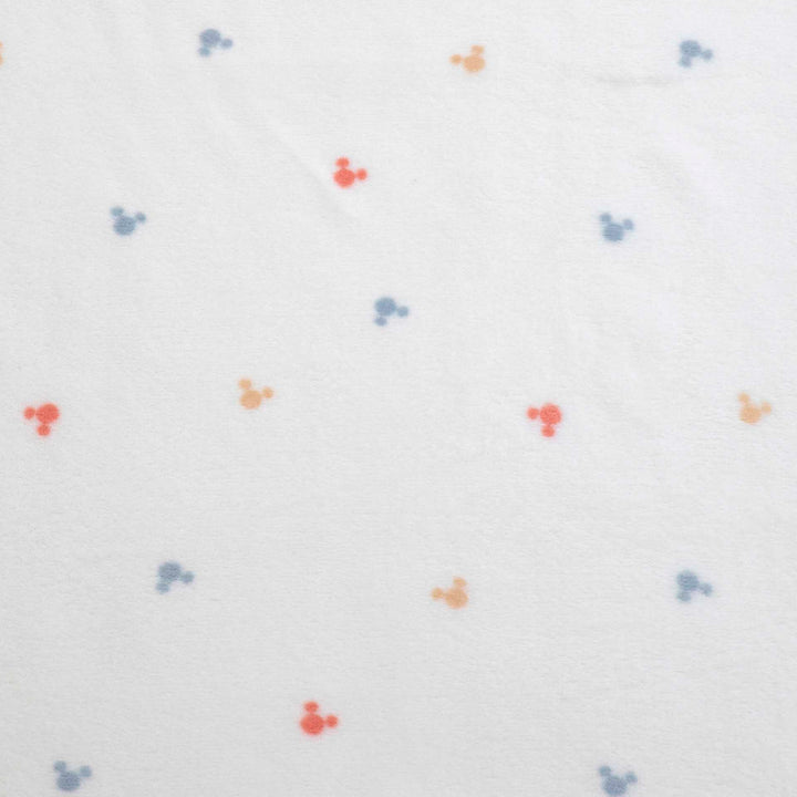 שמיכת קורל פליז לעגלה מיקי שמנת