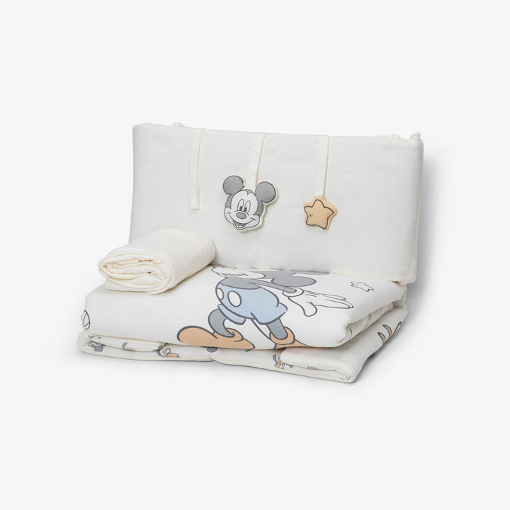 סט מצעים לעריסה מיקי תכלת