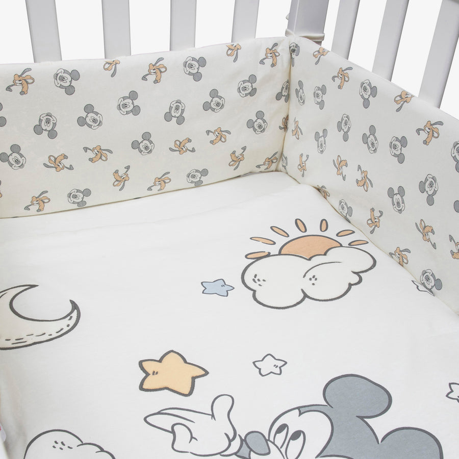 סט מצעים לעריסה מיקי תכלת