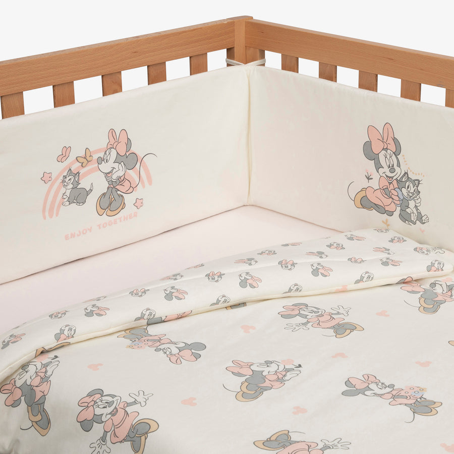 סט מצעים למיטה מיני ורוד