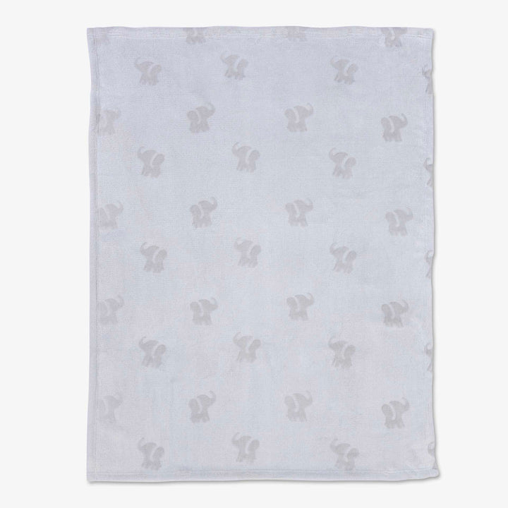 שמיכת קורל פליז לעגלה פילונים אפור