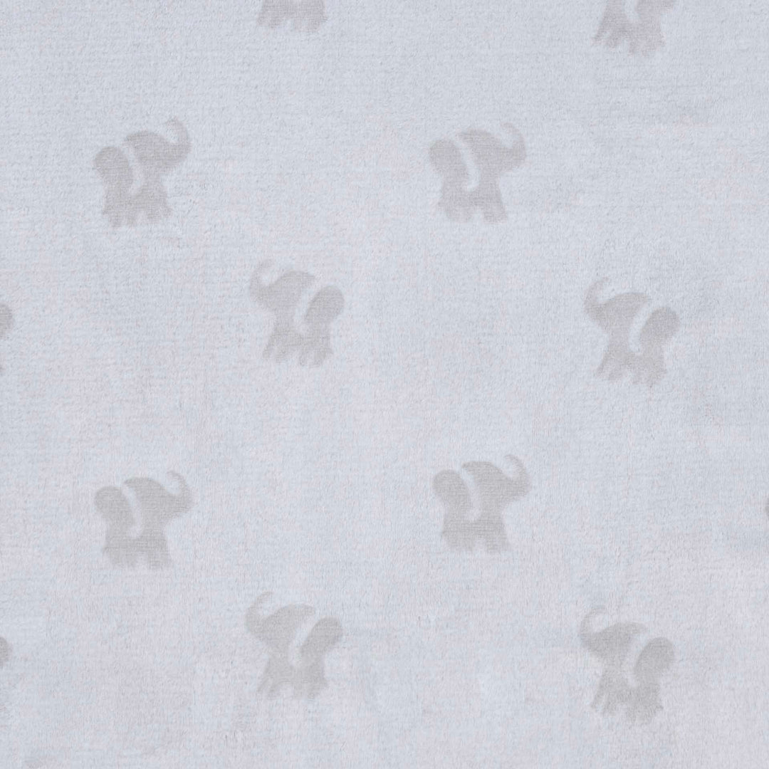 שמיכת קורל פליז לעגלה פילונים אפור