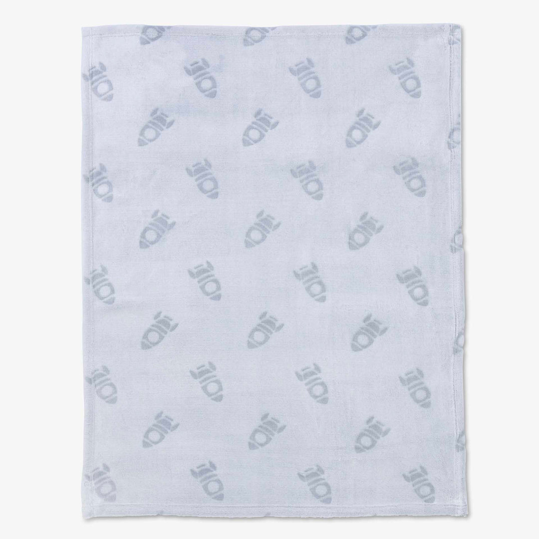 שמיכת קורל פליז לעגלה חלליות תכלת