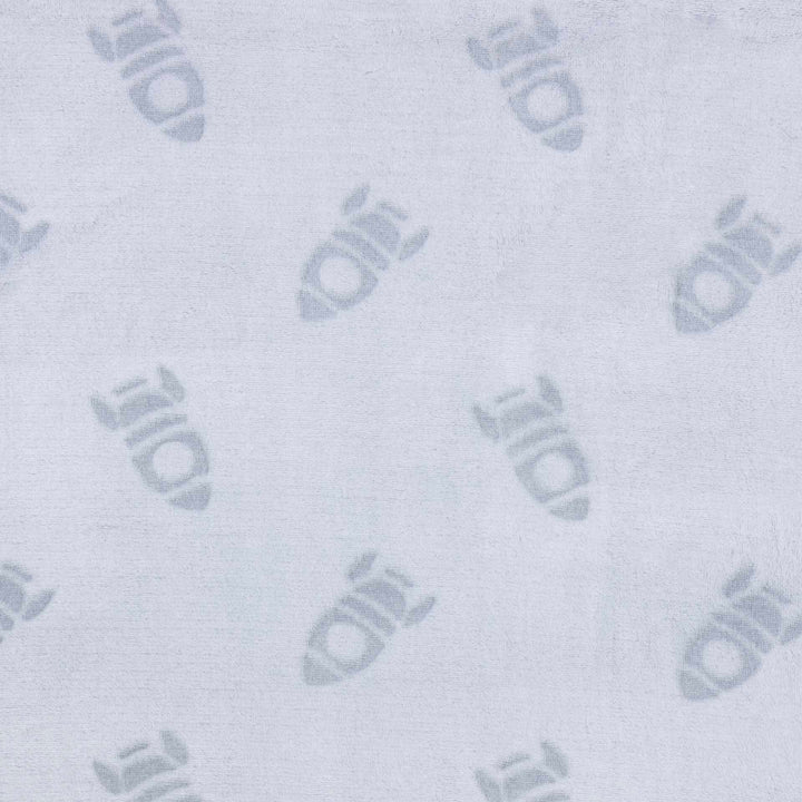 שמיכת קורל פליז לעגלה חלליות תכלת