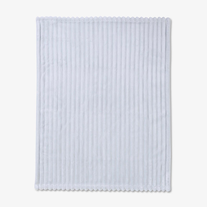 שמיכת קורל פליז לעגלה פסים תכלת