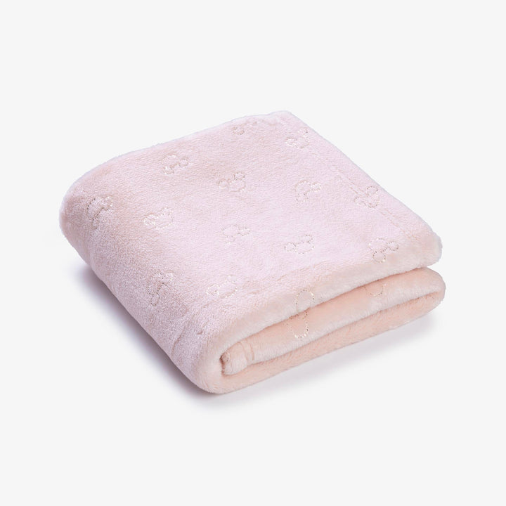 שמיכת קורל פליז לעגלה מיקי פויל ורוד