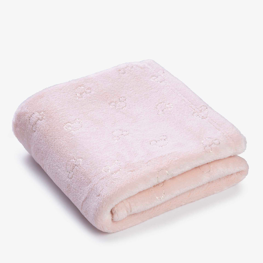 שמיכת קורל פליז לעגלה מיקי פויל ורוד