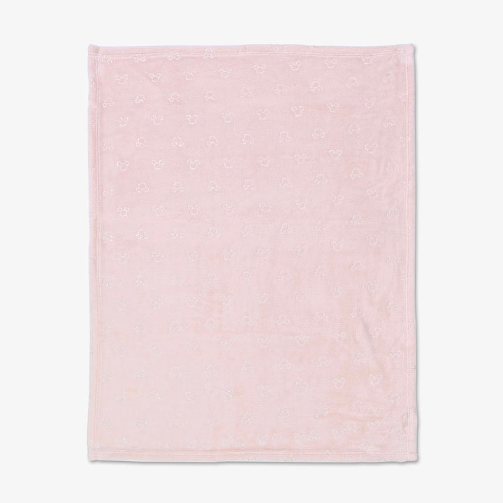 שמיכת קורל פליז לעגלה מיקי פויל ורוד