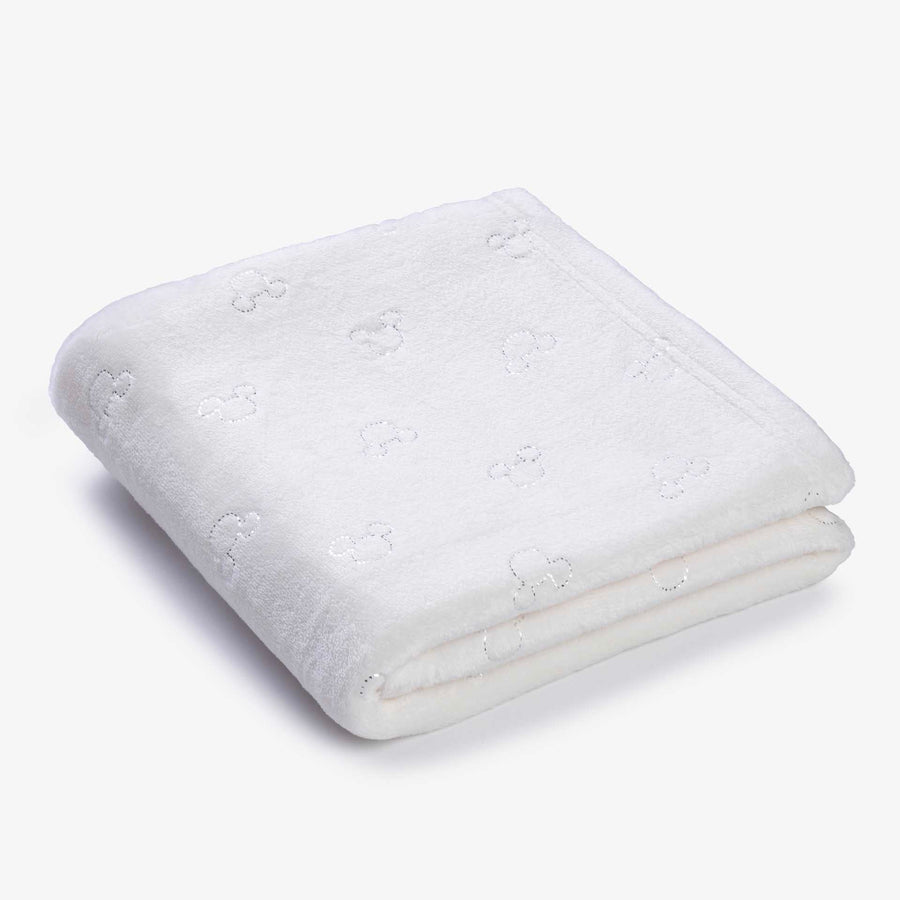 שמיכת קורל פליז לעגלה מיקי פויל שמנת