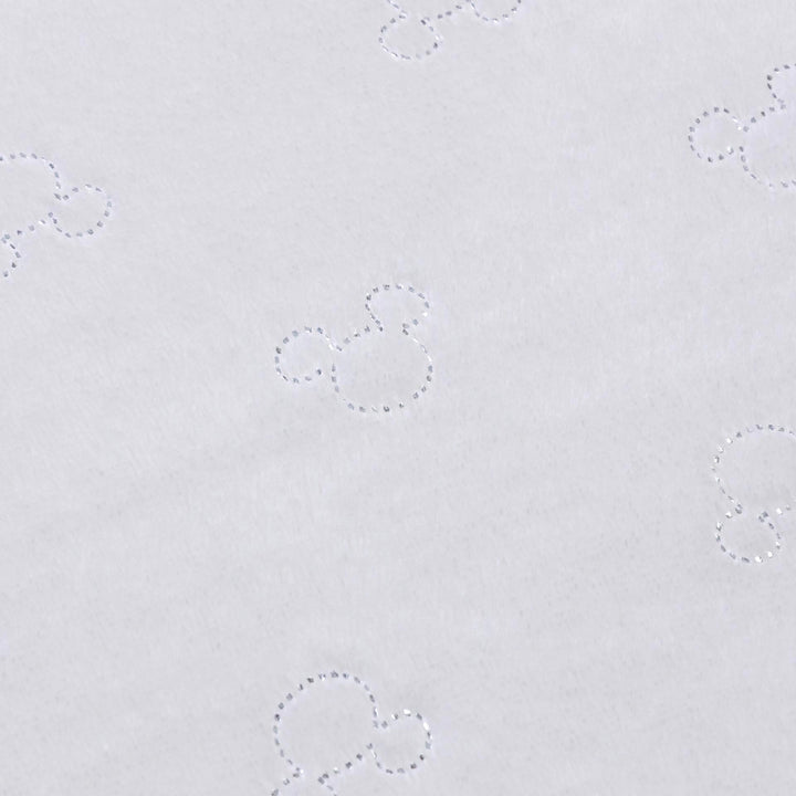 שמיכת קורל פליז לעגלה מיקי פויל שמנת