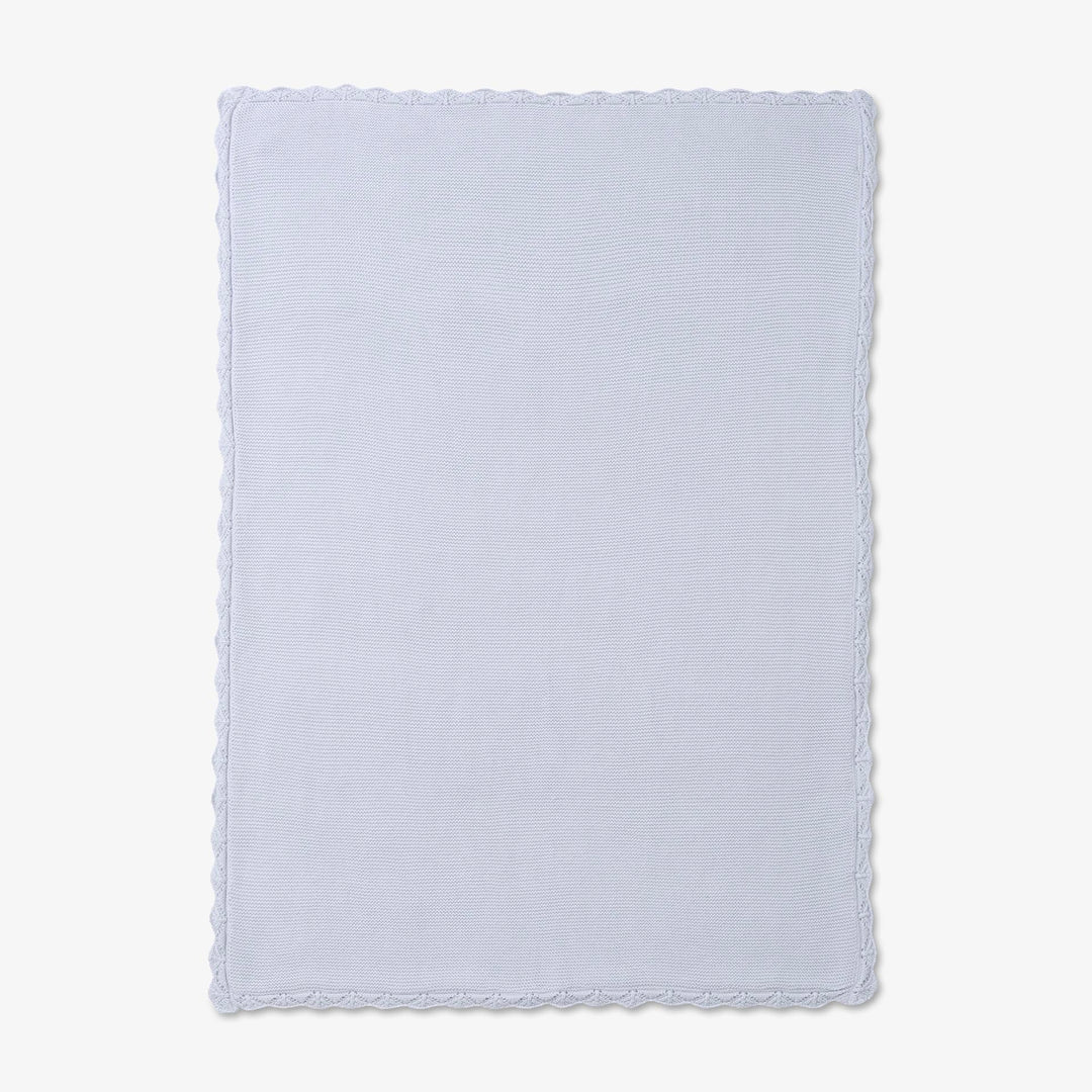 שמיכה סרוגה לעגלה  תכלת