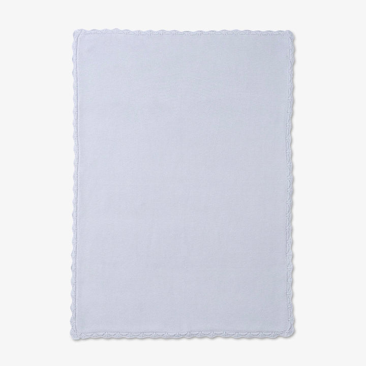 שמיכה סרוגה לעגלה  תכלת