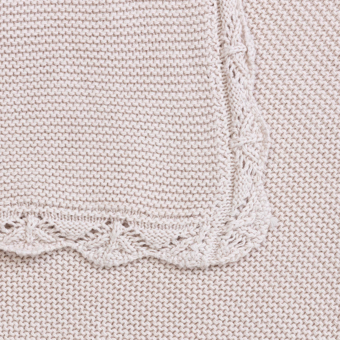 שמיכה סרוגה לעגלה  קפוצינו