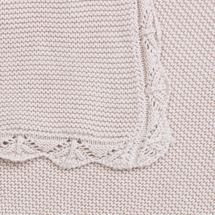 שמיכה סרוגה לעגלה  קפוצינו