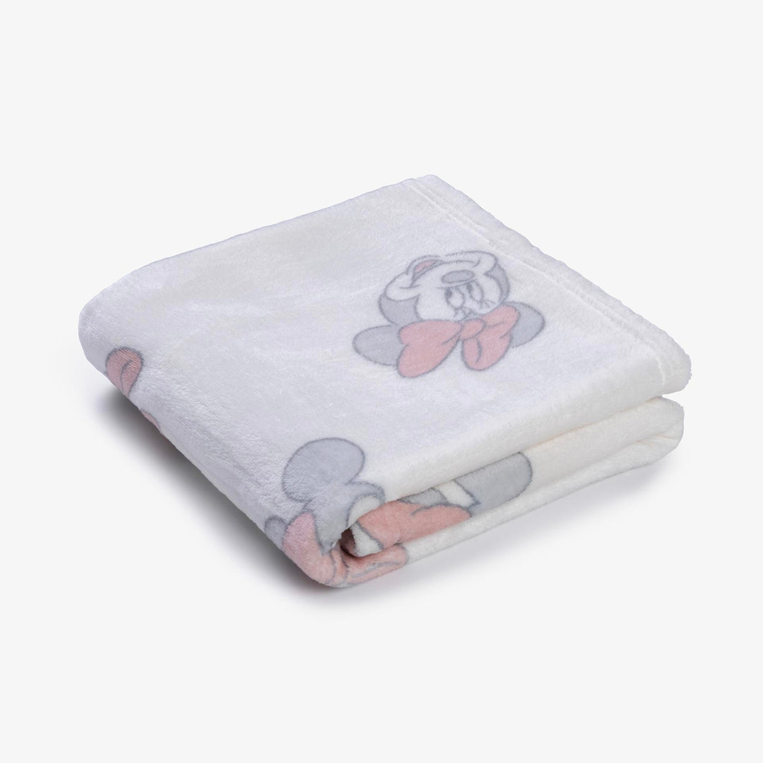 שמיכת קורל פליז לעגלה מיני שמנת