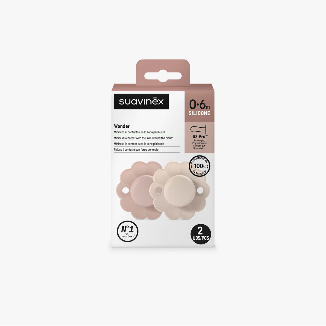 זוג מוצצים 0-6 וונדר ורוד/ורוד