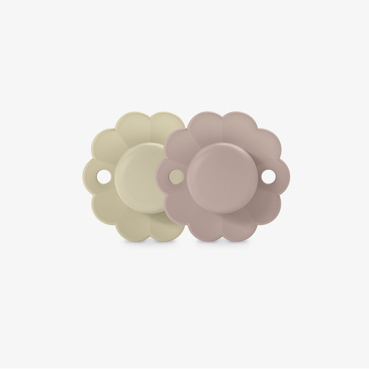 זוג מוצצים 0-6 וונדר ורוד/לבן