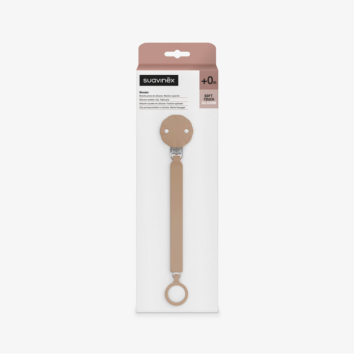 קלפיס למוצץ חום בהיר וונדר עם סרט