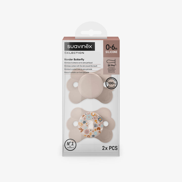 זוג מוצצים 0-6 וונדרלנד ורוד