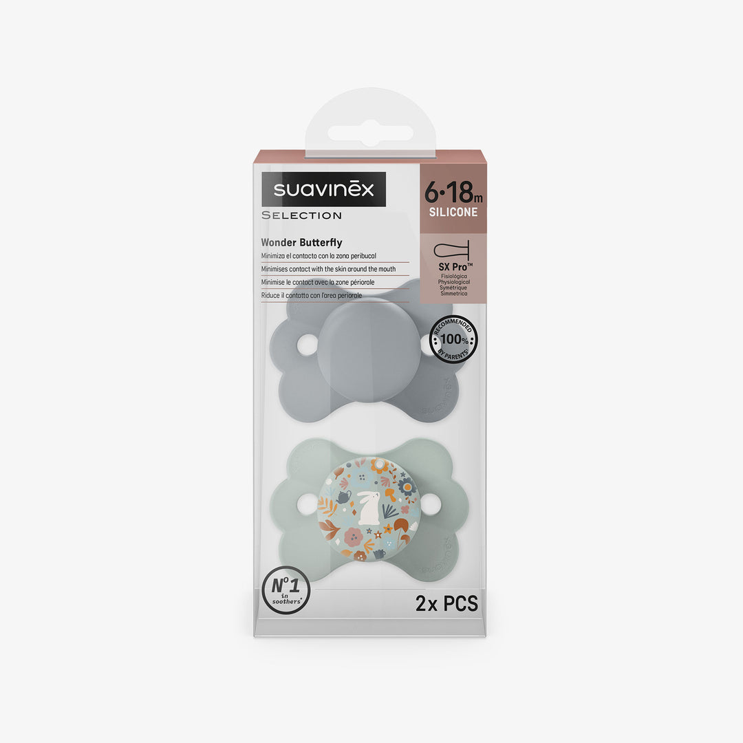 זוג מוצצים 6-18 וונדרלנד תכלת