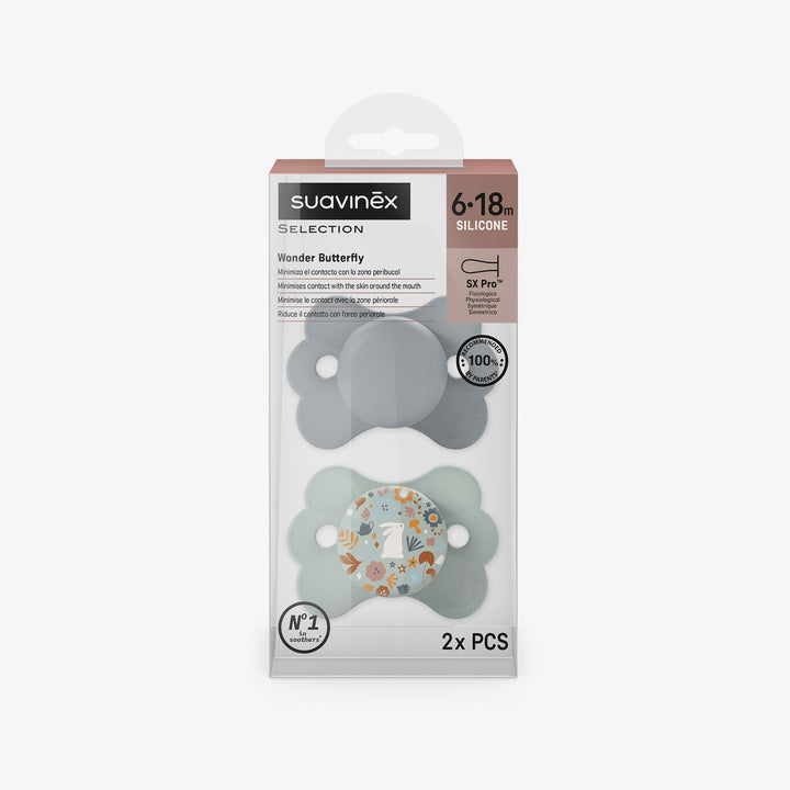 זוג מוצצים 6-18 וונדרלנד תכלת