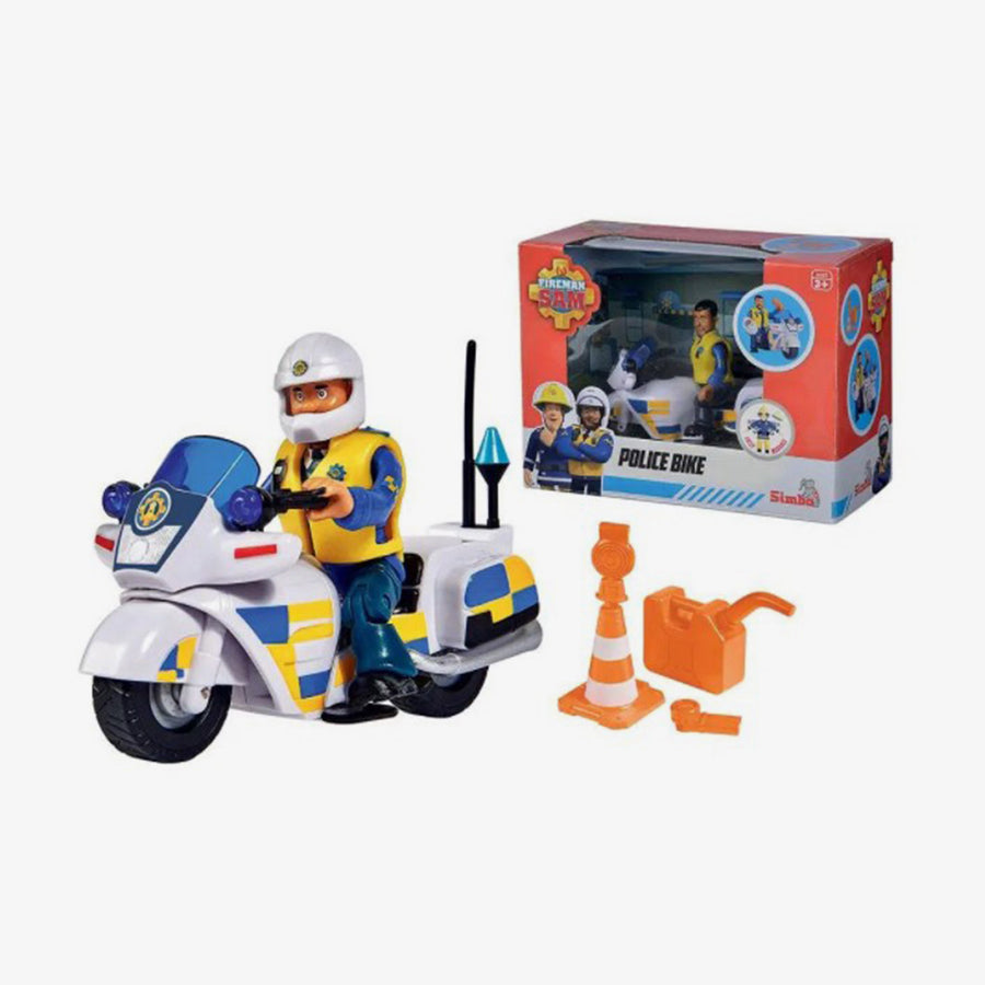 אופנוע משטרתי עם דמות - סמי הכבאי