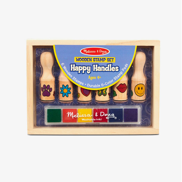 סט 6 חותמות עם ידית מעץ - מליסה ודאג