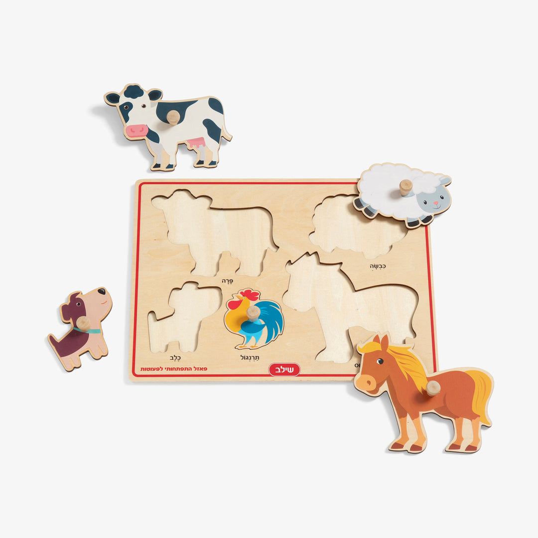 פאזל עץ חיות חווה
