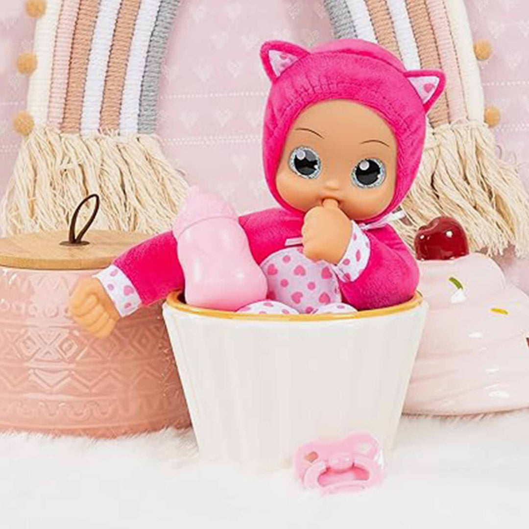 בובת תינוק אוברול ורוד 30 סמ ואביזרים