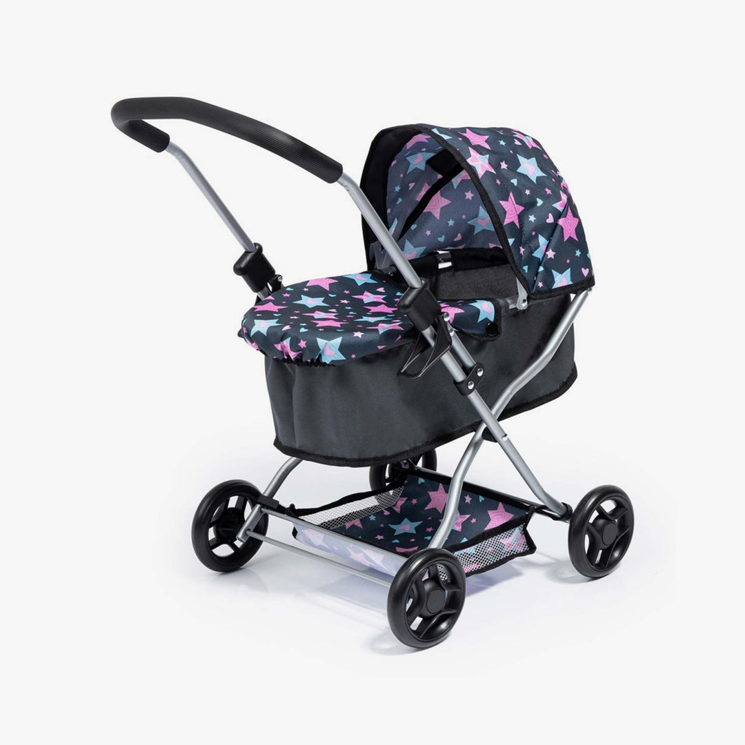 עגלת בובה כוכבים שחור