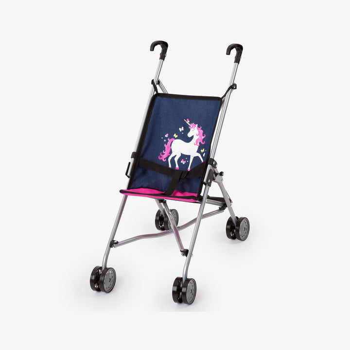 טיולון לבובה כחול חד קרן