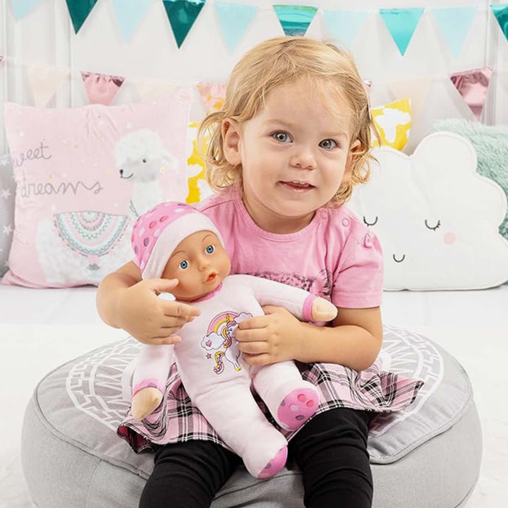 בובת תינוק ורודה 30 סמ