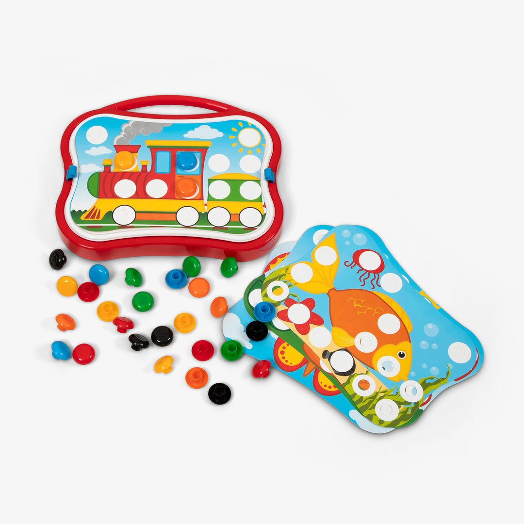 משחק קופסא- כפתורים בצבעים