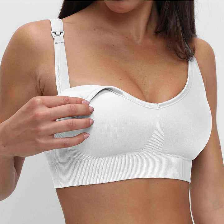 חזיית הנקה ללא תפר אקטיב לבן