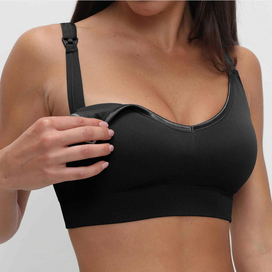 חזיית הנקה ללא תפר אקטיב שחור