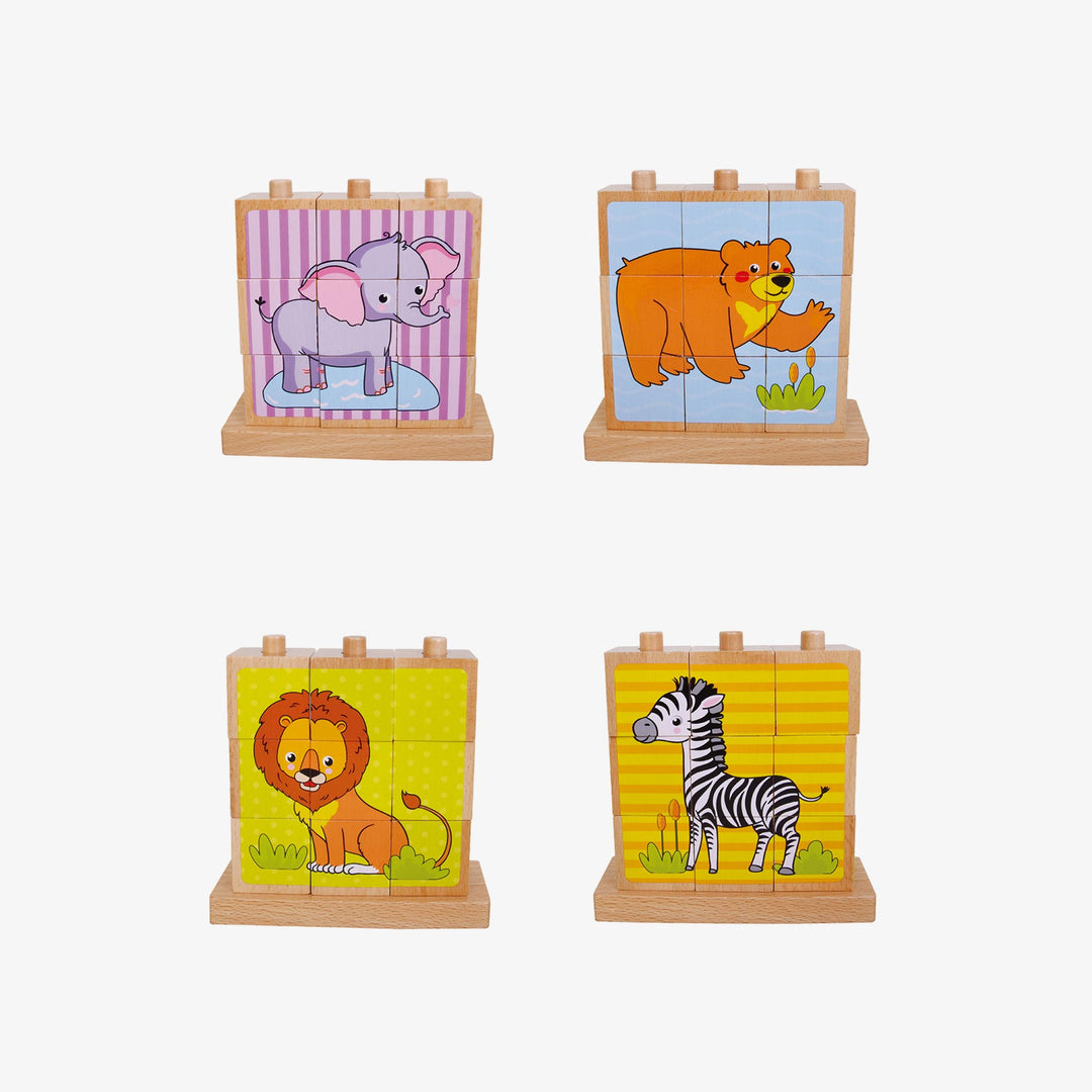 פאזל קובייה עומד חיות בר