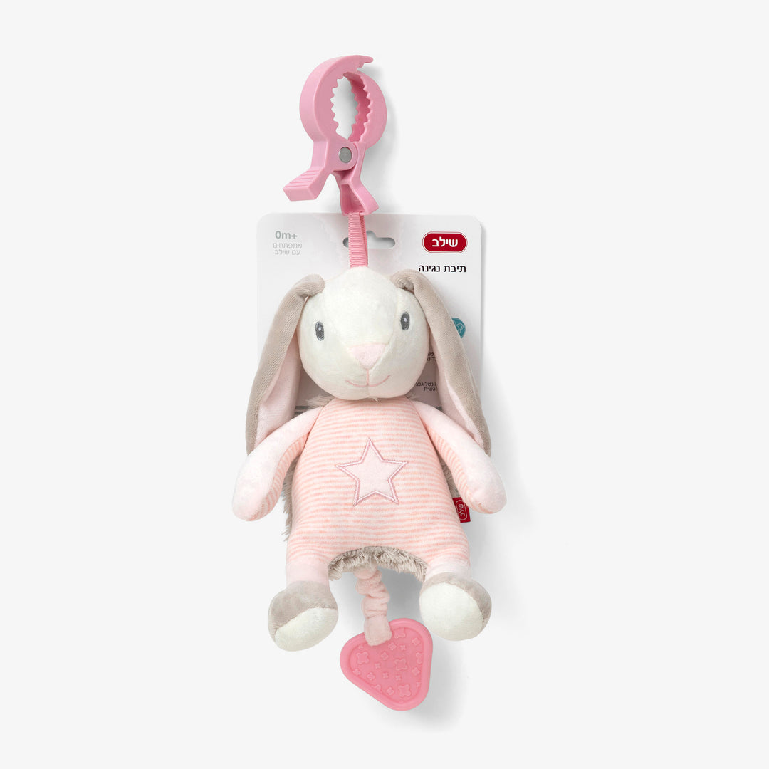 תיבת נגינה ארנב ורוד