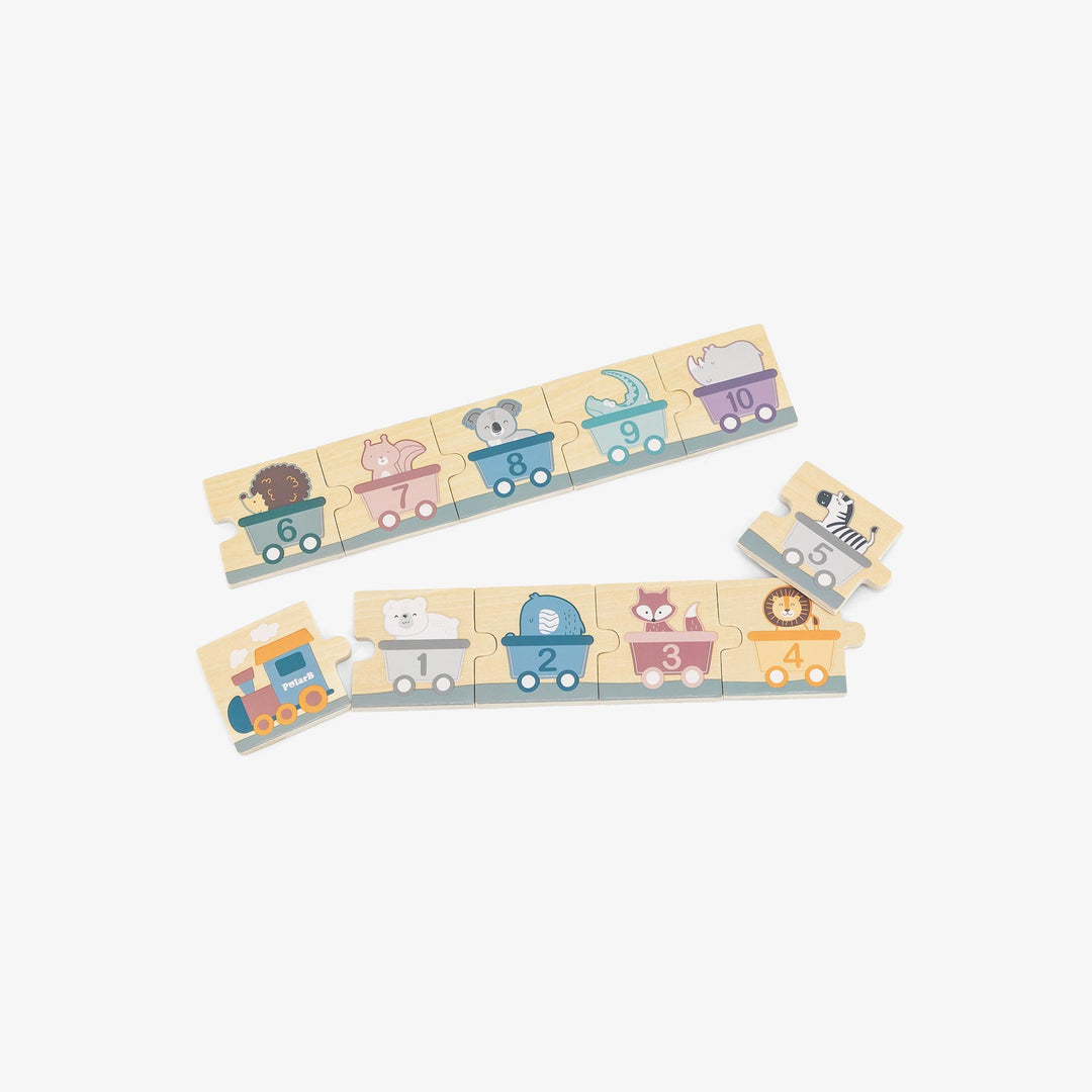 פאזל מספרים מעץ