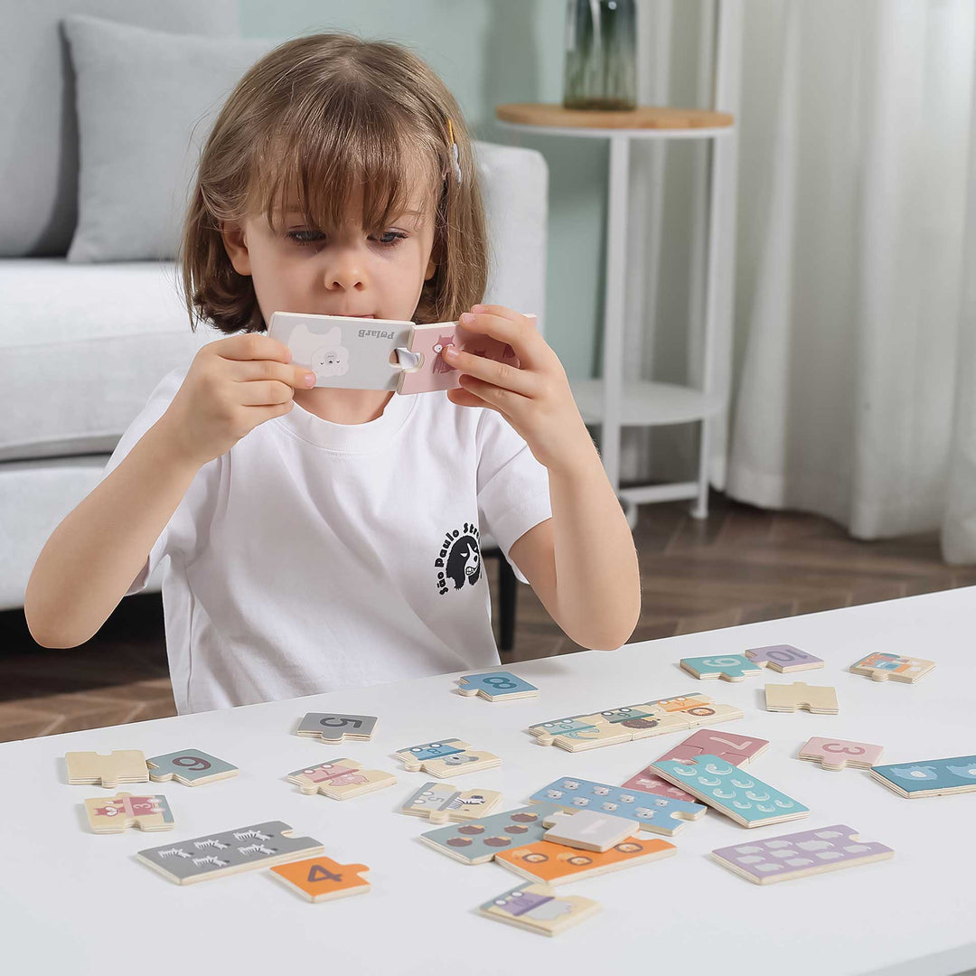 פאזל מספרים מעץ