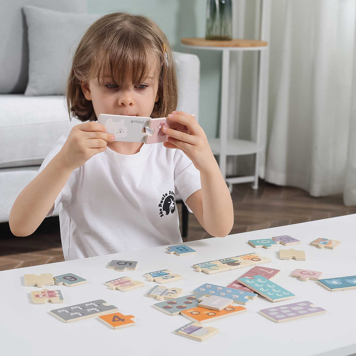 פאזל מספרים מעץ