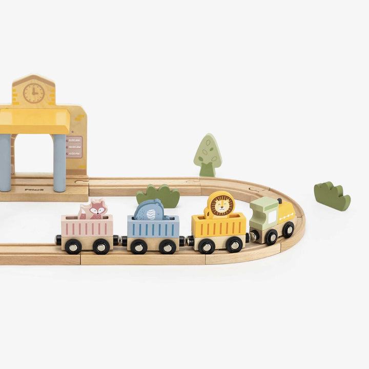 רכבת עם מסילה מעץ - פולאר בוטיק