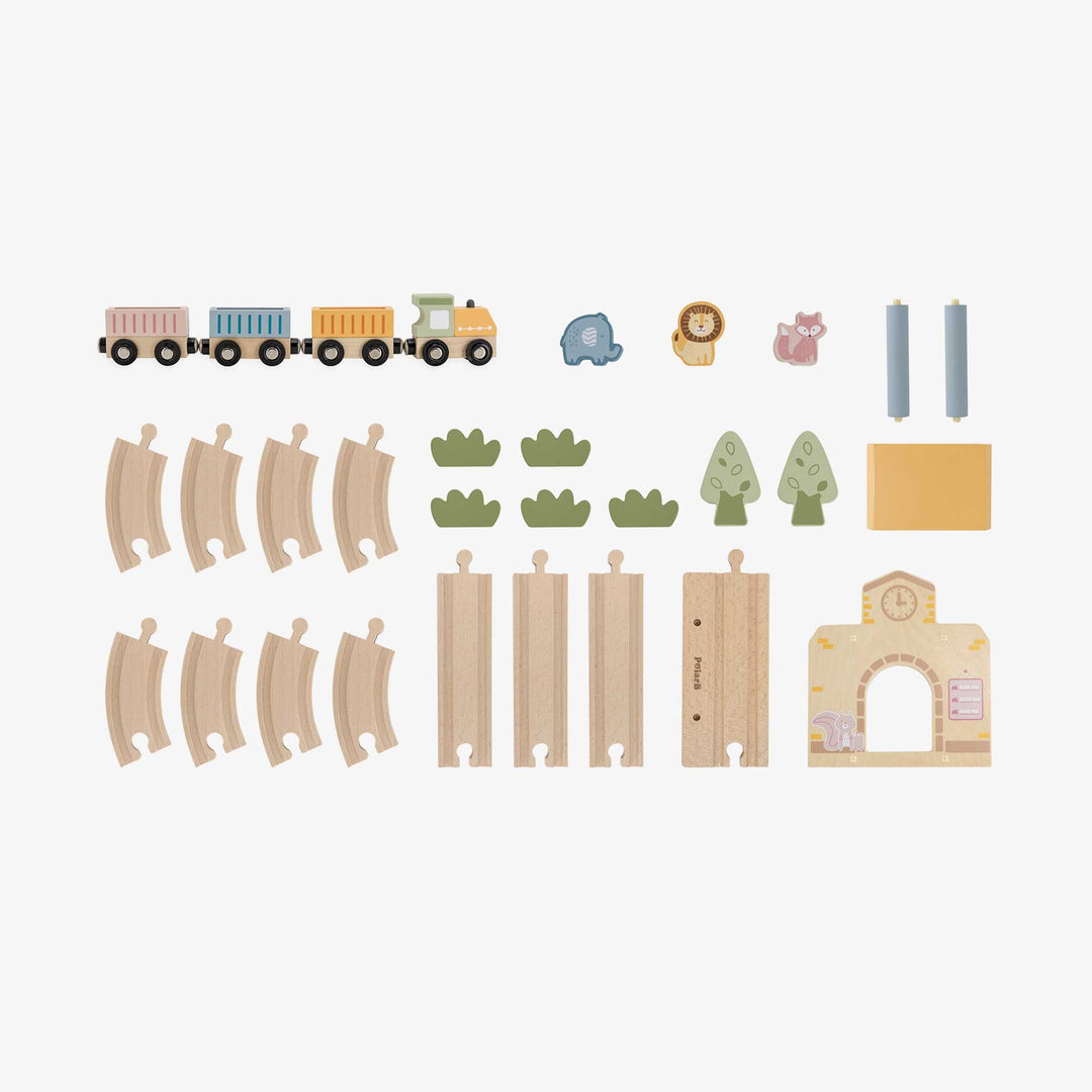 רכבת עם מסילה מעץ - פולאר בוטיק