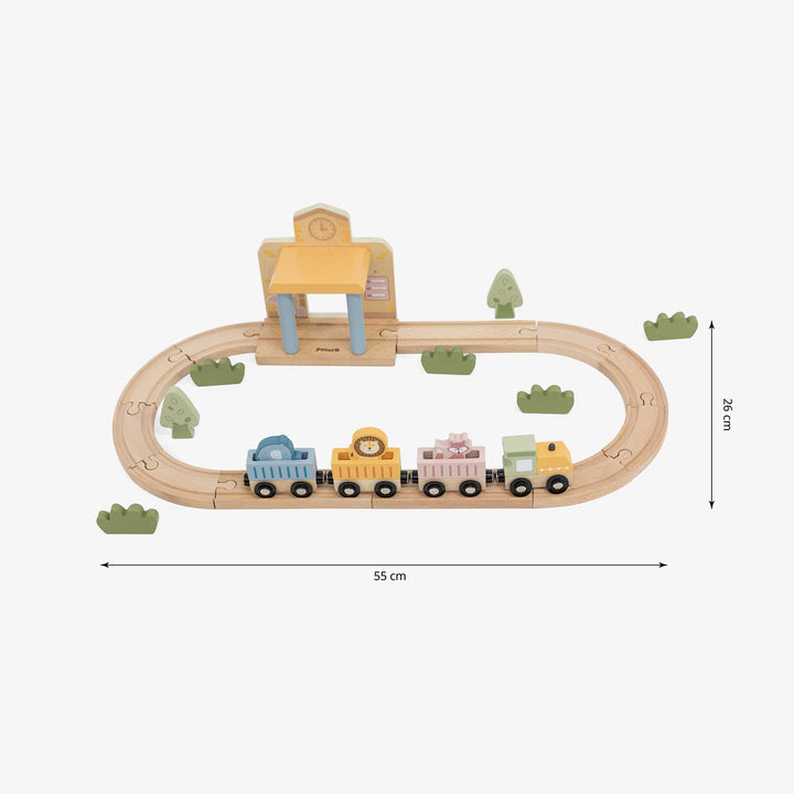 רכבת עם מסילה מעץ - פולאר בוטיק