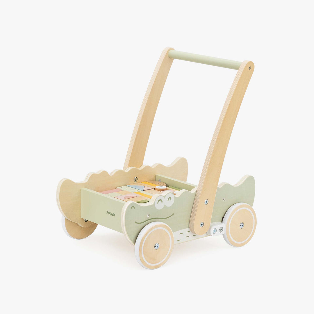 עגלת קוביות עץ תנין