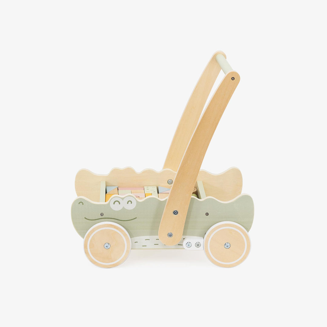 עגלת קוביות עץ תנין