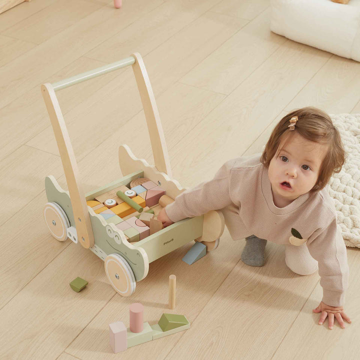 עגלת קוביות עץ תנין