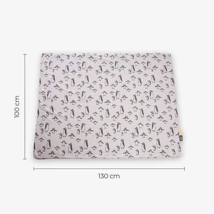 משטח פעילות מתגלגל פינגווין אפור +קווים לבנים